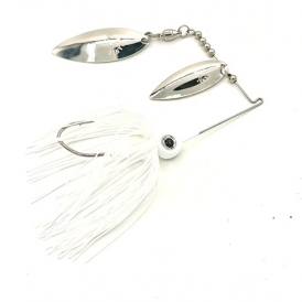 Spinnerbait - tandem nickel willow leaf with white skirt